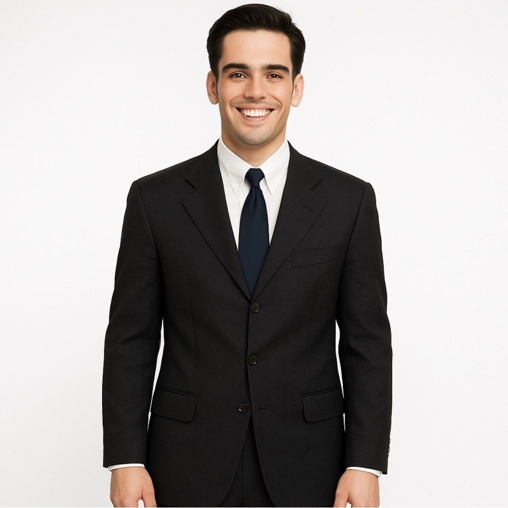 Hart Schaffner Marx Men’s Black Loro Piana Cashmere Sport Coat Blazer 42R